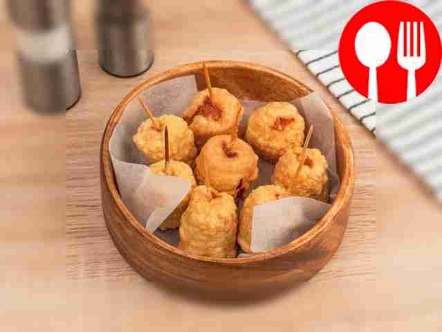 Serve breaded sausages hot with your favorite...