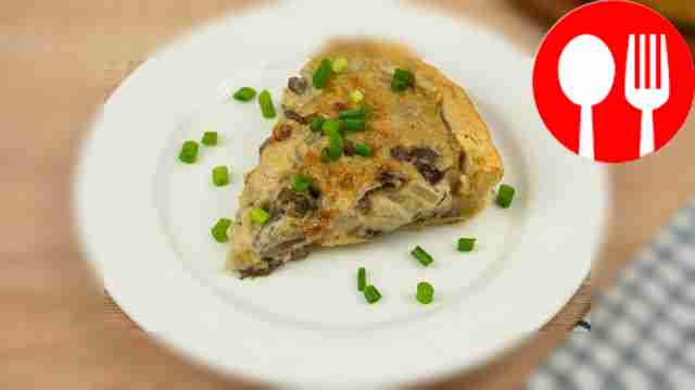 Пирог с грибами в духовке