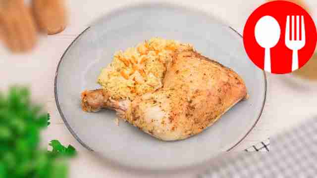 Chicken legs with rice
