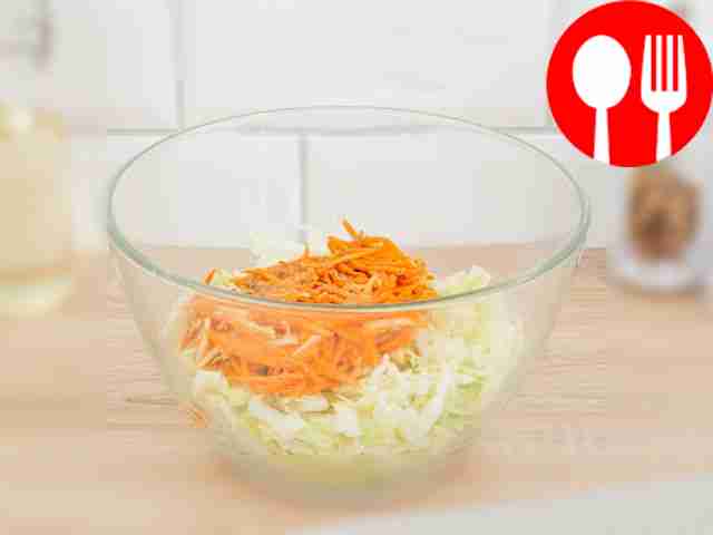 Mix carrots and spiced oil and cabbage. Add...