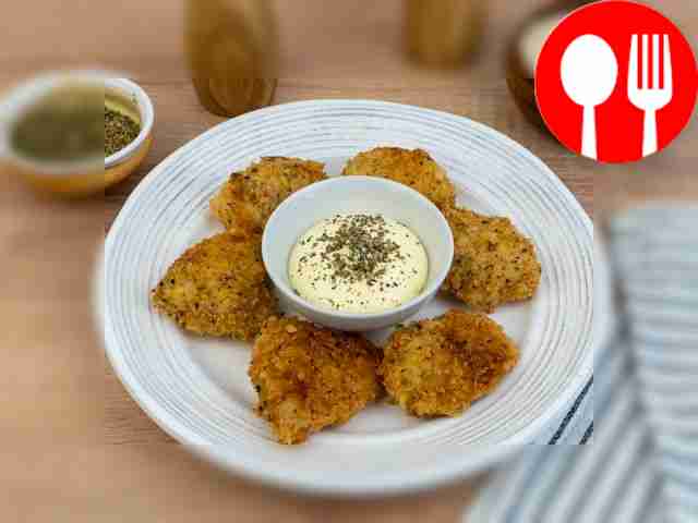 Serve nuggets with your favorite sauce. Creamy...