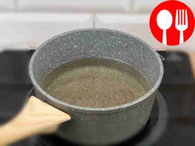 Heat oil for deep frying.