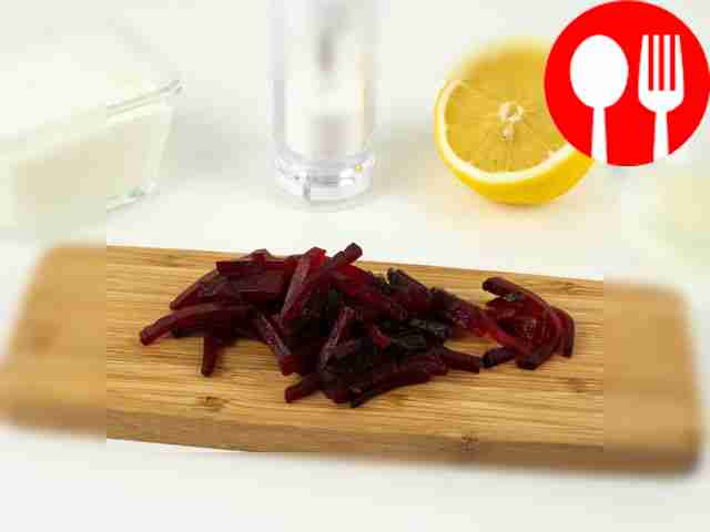 Cool the finished beets and peel them. Also...