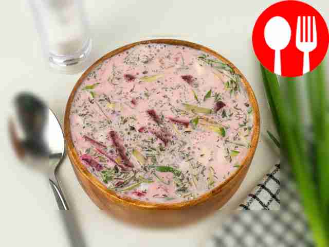 Cold beetroot soup is ready. Bon appetit!