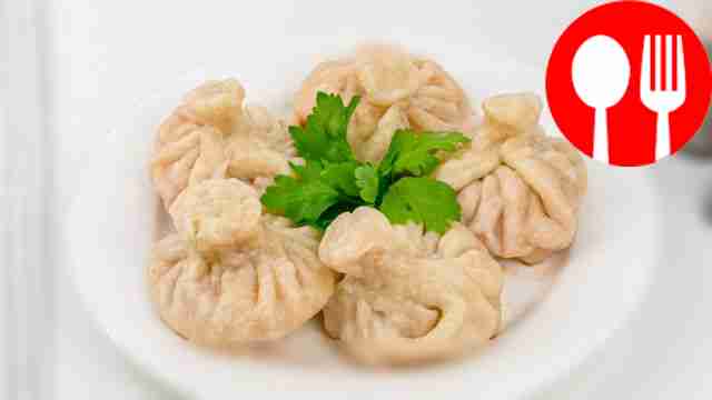 Хинкали с колбасой