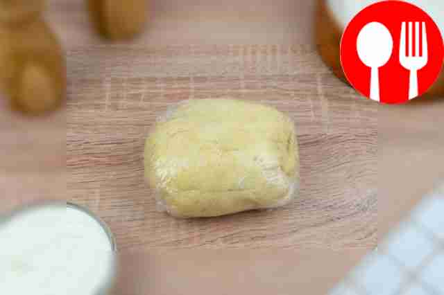 Form the dough into a ball, wrap it in cling...
