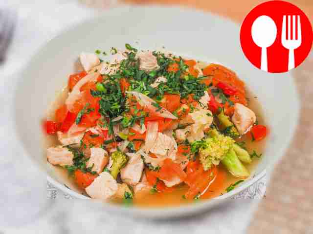 Turkey with mixed vegetables