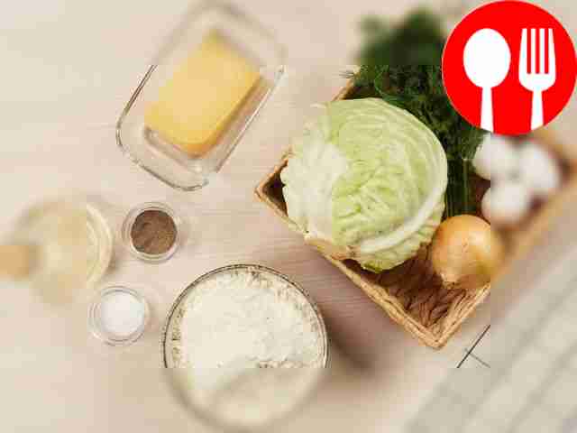 Remove the top leaves of the cabbage and cut...