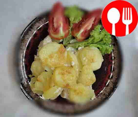 Сытный гратен с курицей