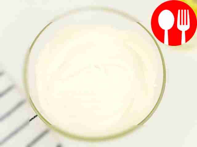 In a deep bowl, mix sour cream and mayonnaise...