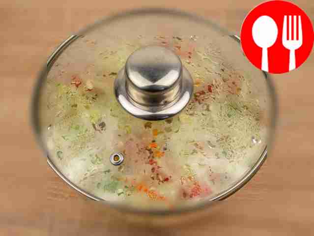 Pour the marinade over the vegetables, cover...