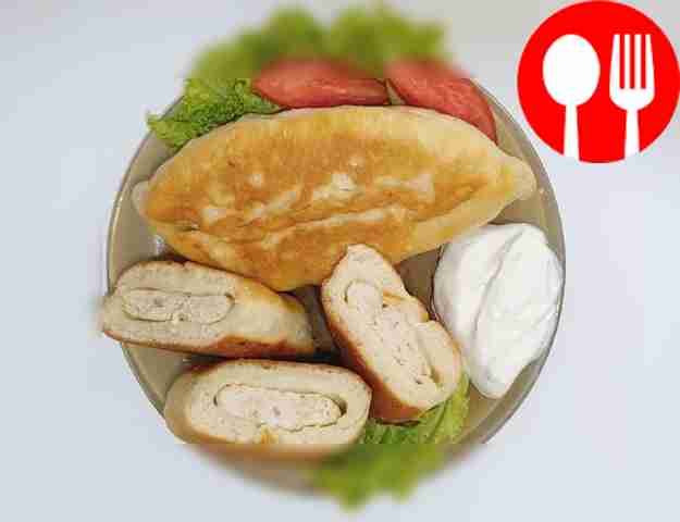 Tasty belyashi with chicken