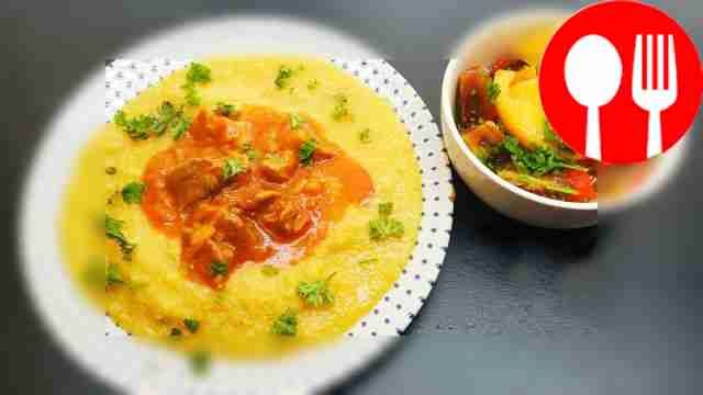 Hearty pea porridge with gravy