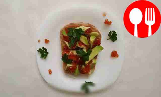 Bright brioche with avocado