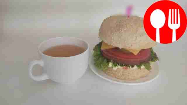 Serve the sausage hamburger warm. Garnish with...