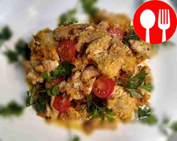 Mushroom chum salmon in a slow cooker