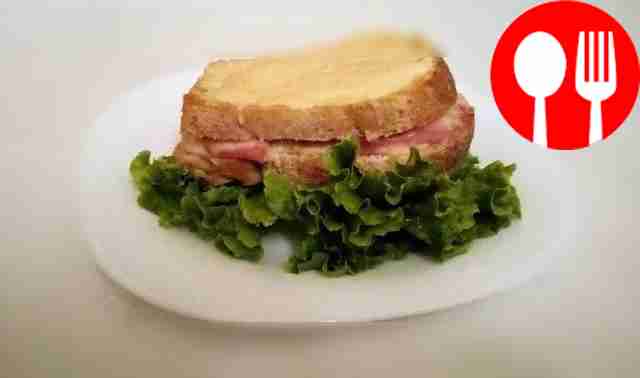 Hearty classic Croque Monsieur sandwich