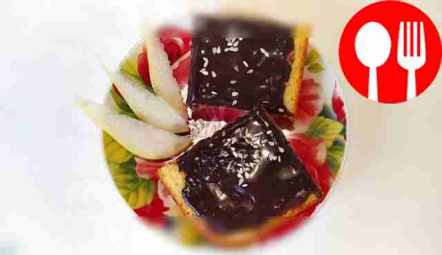 Сытный манник в шоколадной глазури