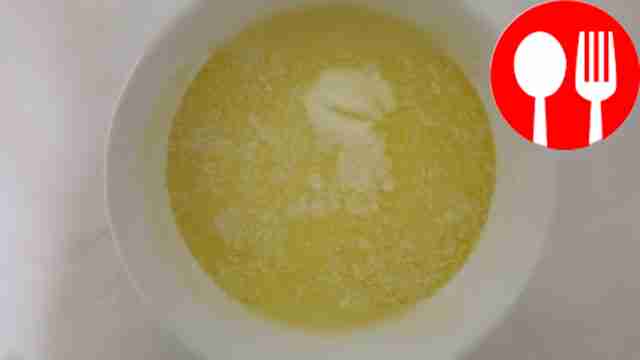 Add egg, sugar to semolina and mix. Pour in...