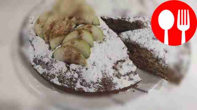 Delicate manna with apples