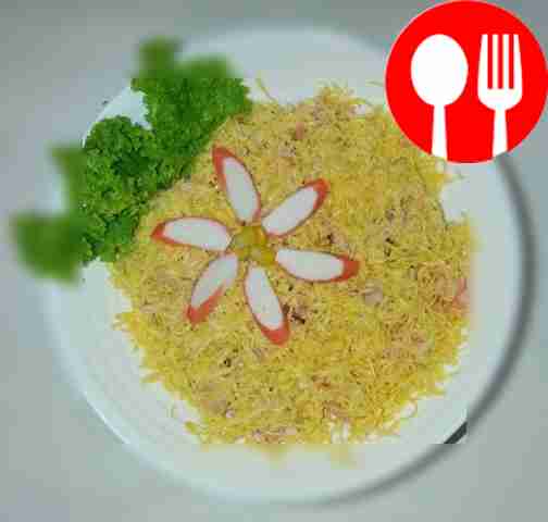 Exquisite cocktail salad “Flamingo”