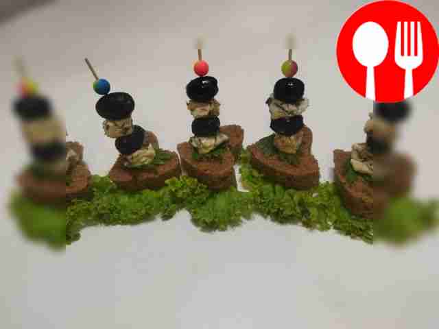 Serve olives with cheese either in a salad...