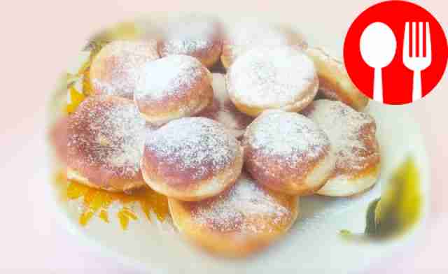 Sweet donuts with cherries