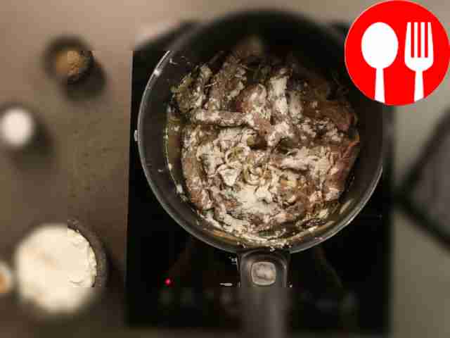 Fry everything over high heat, stirring...