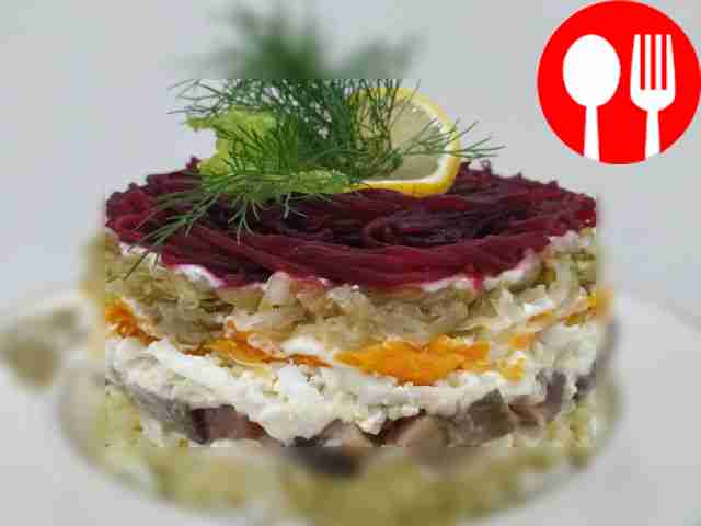 Традиционный салат «Сельдь под шубой»