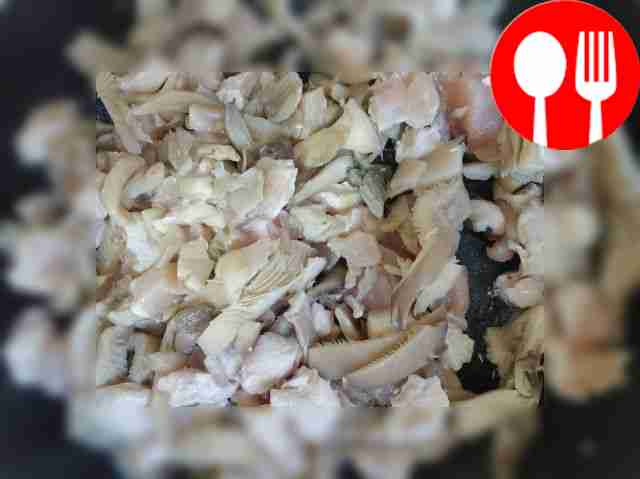 Cut the mushrooms and chicken breast into...