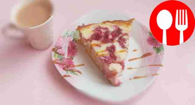 Домашний творожный сметанник с вишней