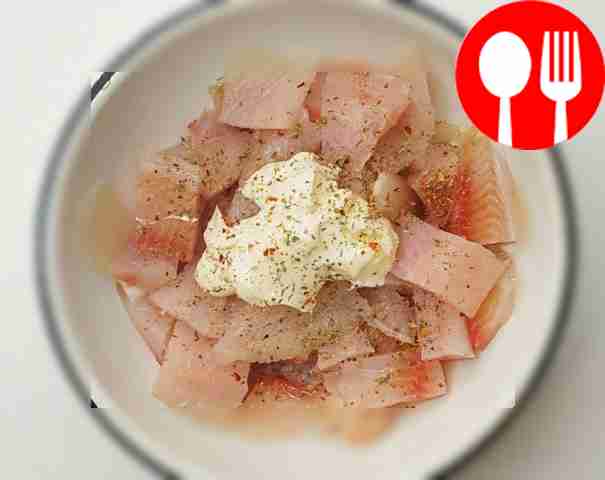 Make a dressing for the fish. Mix mayonnaise,...