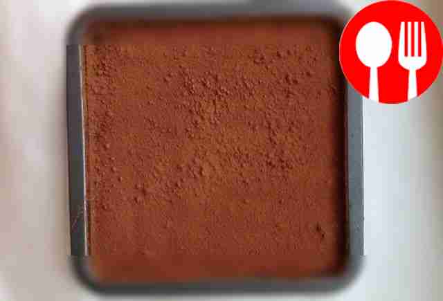 Delicate tiramisu with quail eggs