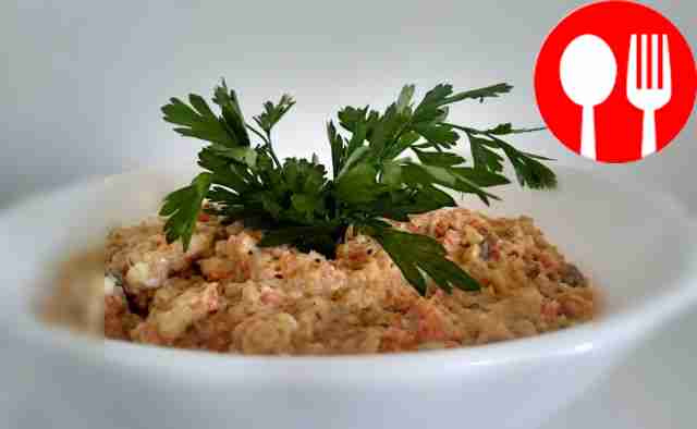 Light herring pate with cheese