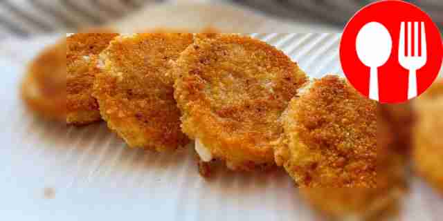 Breaded fried cheese