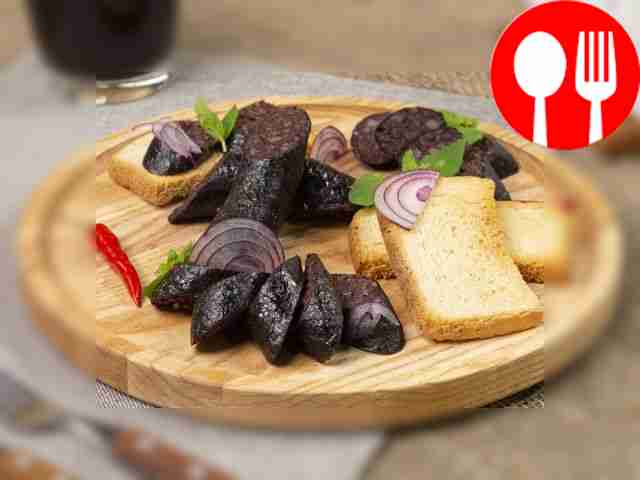 Homemade blood sausage