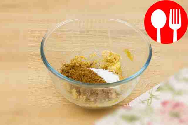 Place baking powder, cinnamon and cocoa powder...