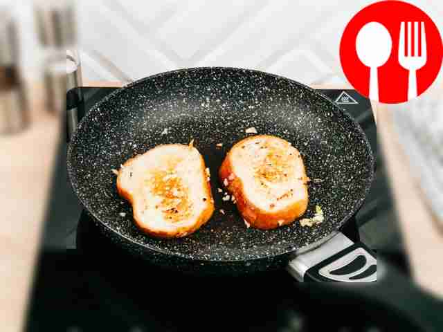 Fry the bread for a couple of minutes on each...