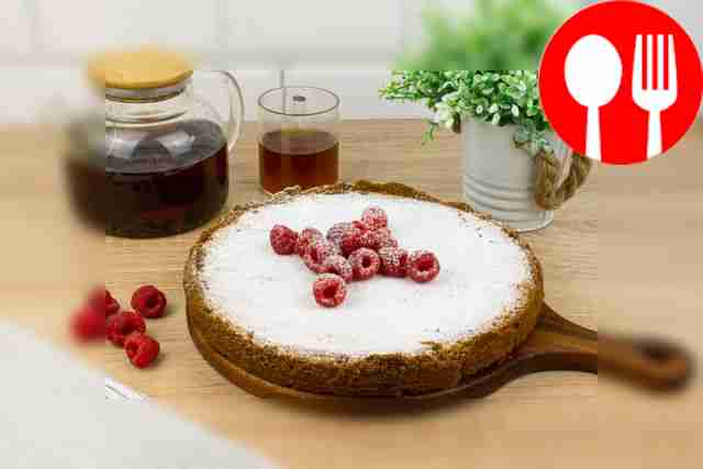 Чизкейк из рикотты с малиной