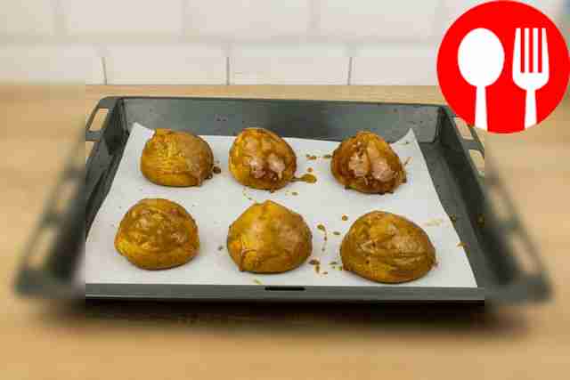 Pour glaze over gingerbread cookies. Leave...