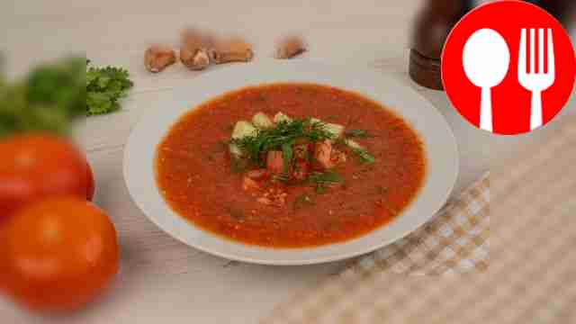 Classic red gazpacho