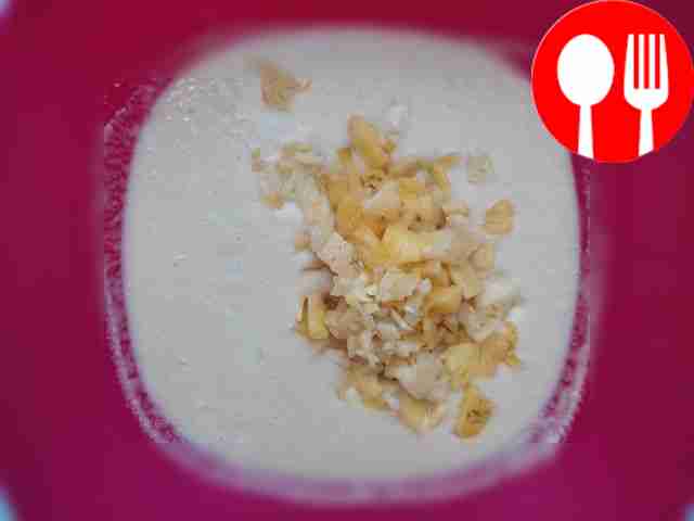 Beat the eggs until fluffy and add to the...