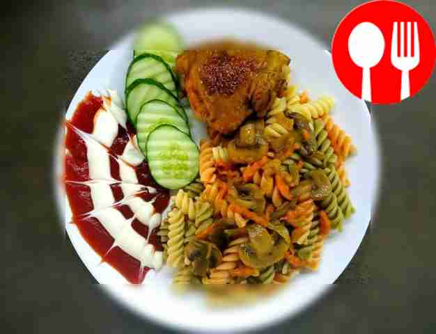 Сочный цыпленок с грибами