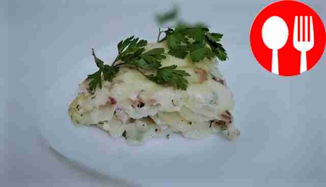 Классический гратен с беконом