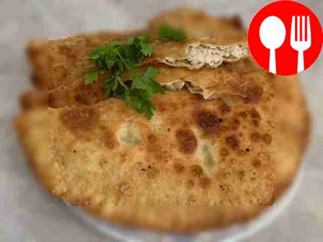 Lush chebureks with minced turkey