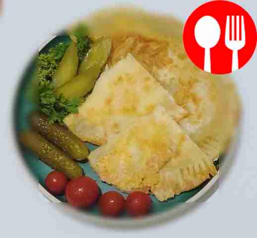 Delicious pasties with mozzarella