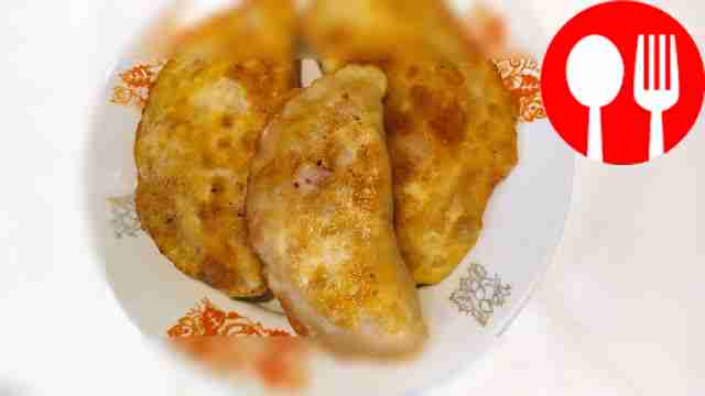 Appetizing fried chebureki