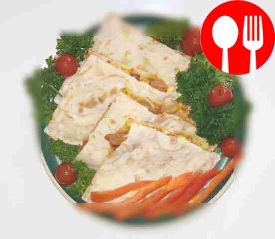 Hearty pork quesadilla