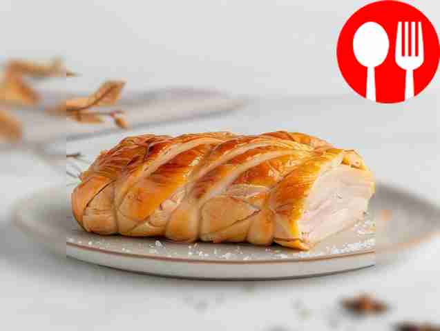 Festive chicken ham baked in a sleeve