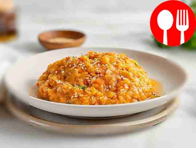 Quick pea porridge in the microwave